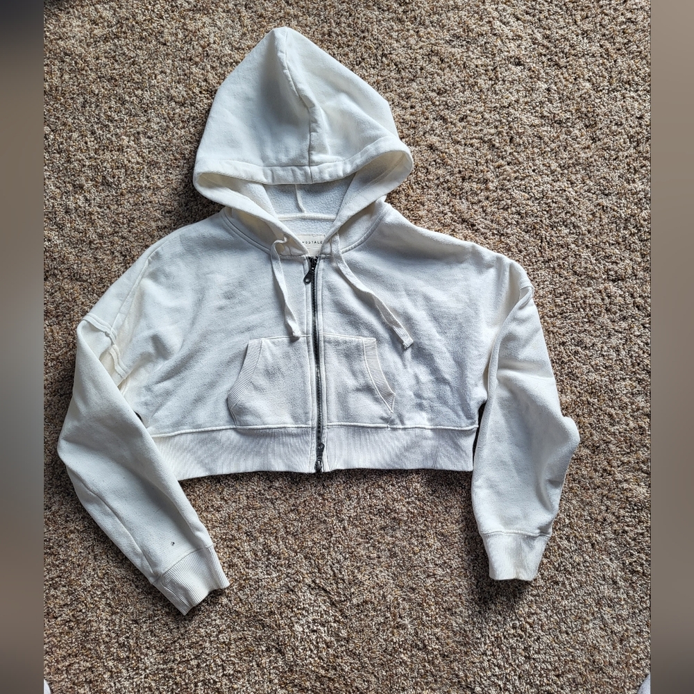 Aéropostal crop zip up hoodie